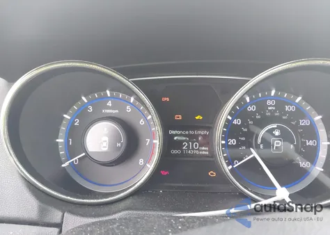 2012 Hyundai Sonata Se 2.0T z USA, uszkodzony, nr VIN 5NPEC4ABXCH407156